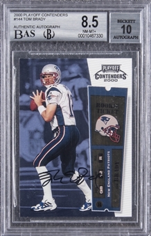 2000 Playoff Contenders #144 Tom Brady Signed Rookie Card - BGS NM-MT+ 8.5/BGS 10